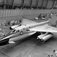 A mockup of the Convair MX-1964, which later became the B-58 Hustler. Note the four engines housed in two pods, where the Hustler had its engines in four separate pods. (Author unknown)